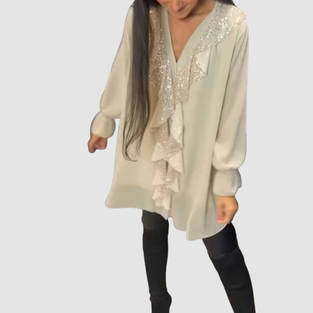 Elain™ Elegant Ruffled Blouse