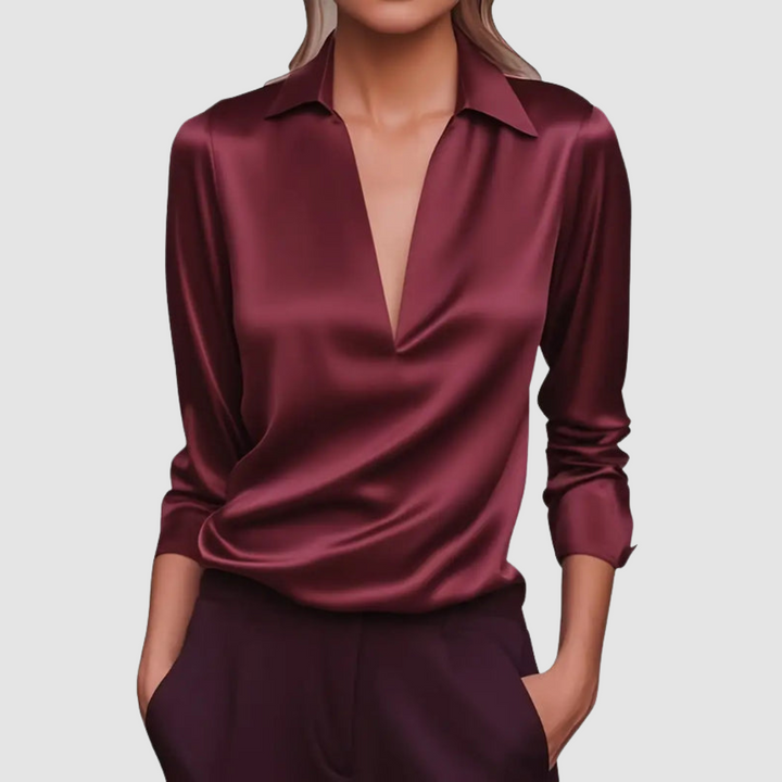 Astrid™ Elegant Satin Blouse