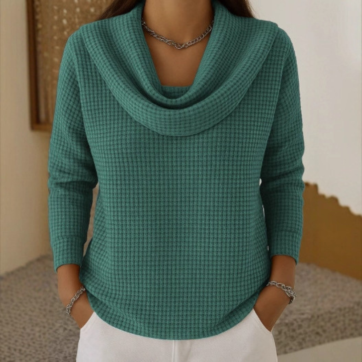 Patricia | Waterfall Collar Knit Jumper