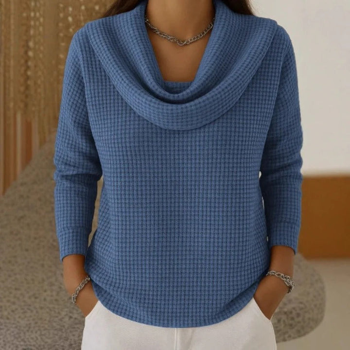 Patricia | Waterfall Collar Knit Jumper