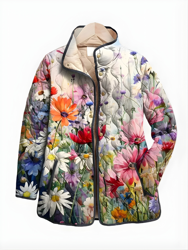 Yara | Vintage Charming Floral Quilted Jacket