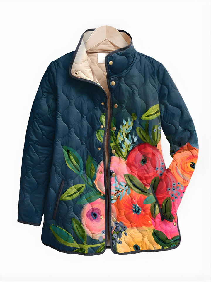 Yara | Vintage Charming Floral Quilted Jacket