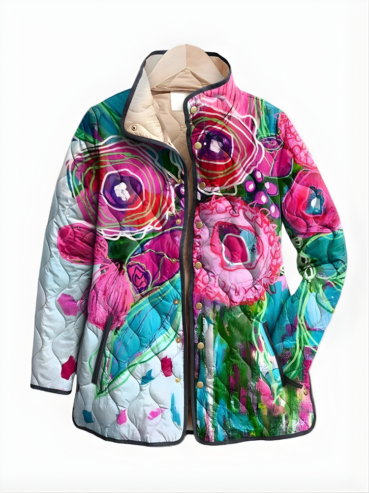 Yara | Vintage Charming Floral Quilted Jacket