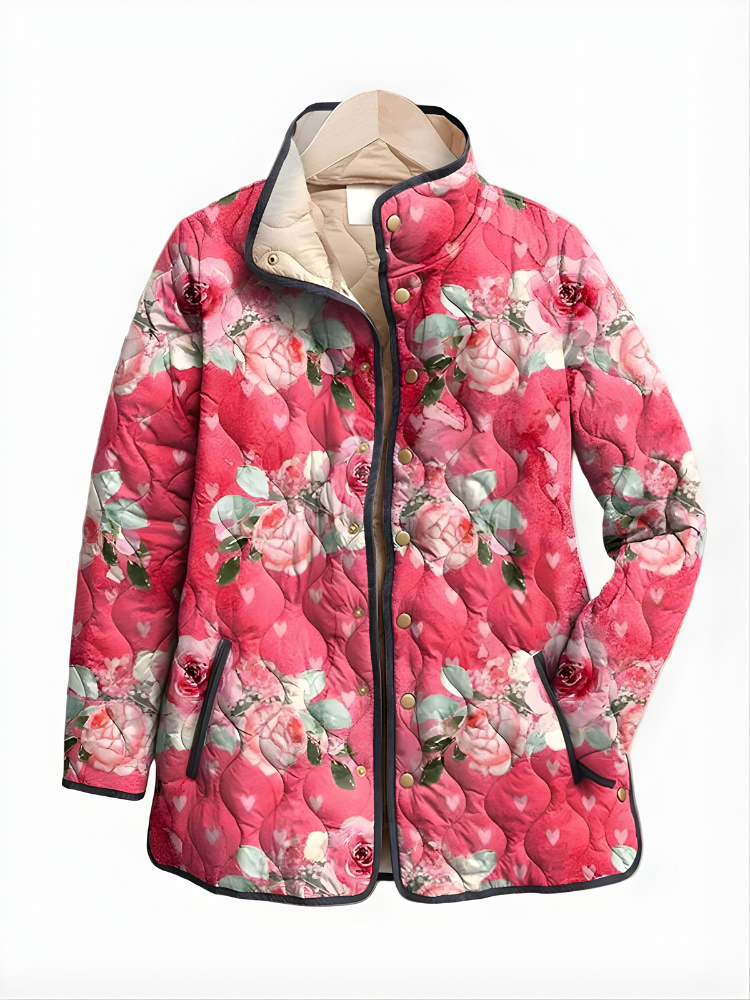 Yara | Vintage Charming Floral Quilted Jacket