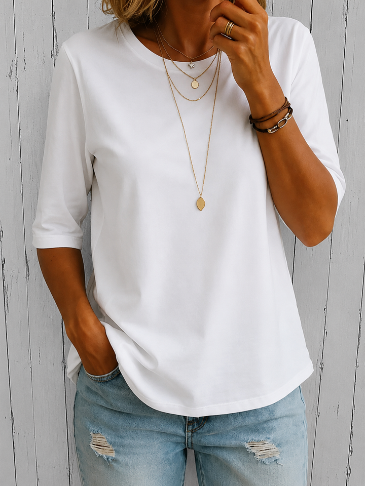 Tess | Relaxed Everyday Half-Sleeve Tee