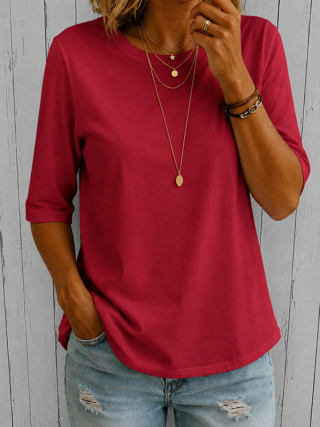Tess | Relaxed Everyday Half-Sleeve Tee