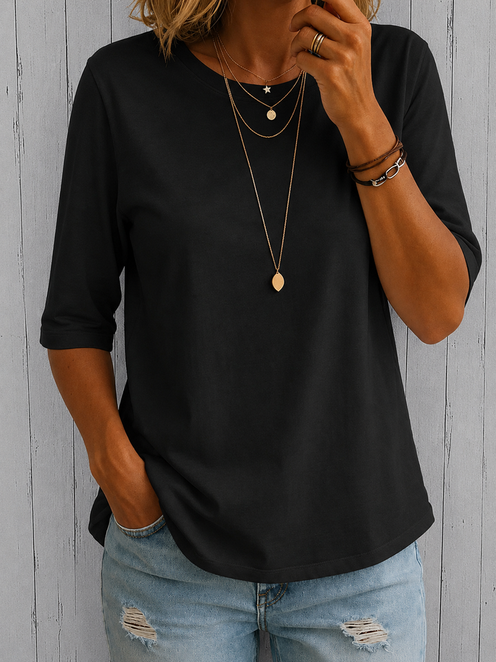 Tess | Relaxed Everyday Half-Sleeve Tee