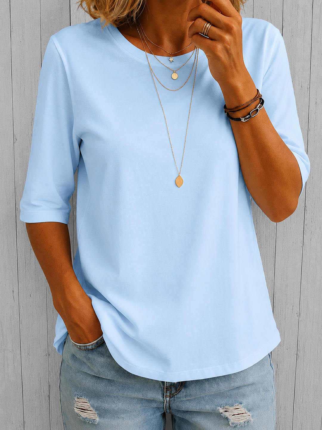 Tess | Relaxed Everyday Half-Sleeve Tee