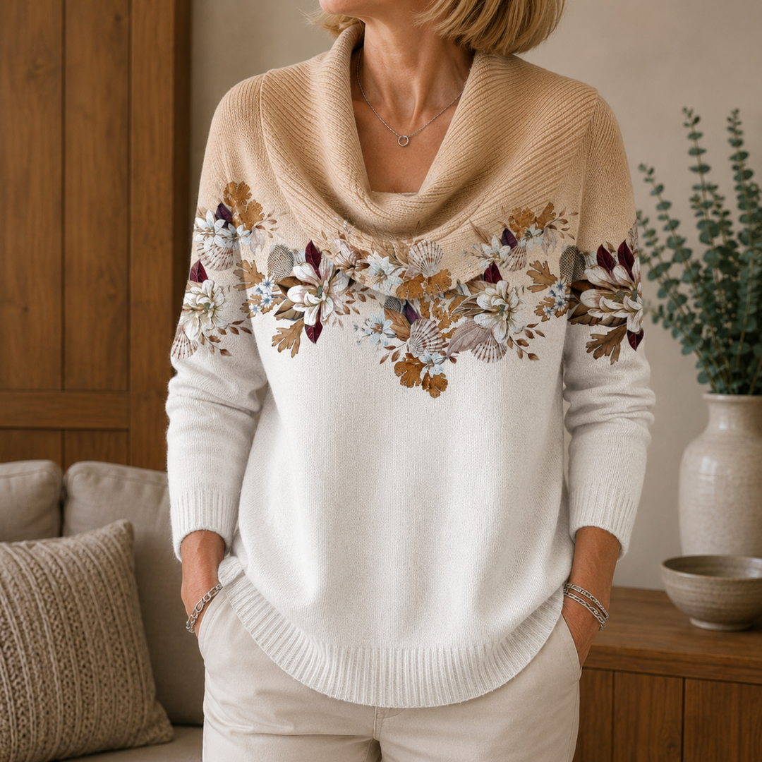 Debbie | Floral Jumper With a SoftCcollar