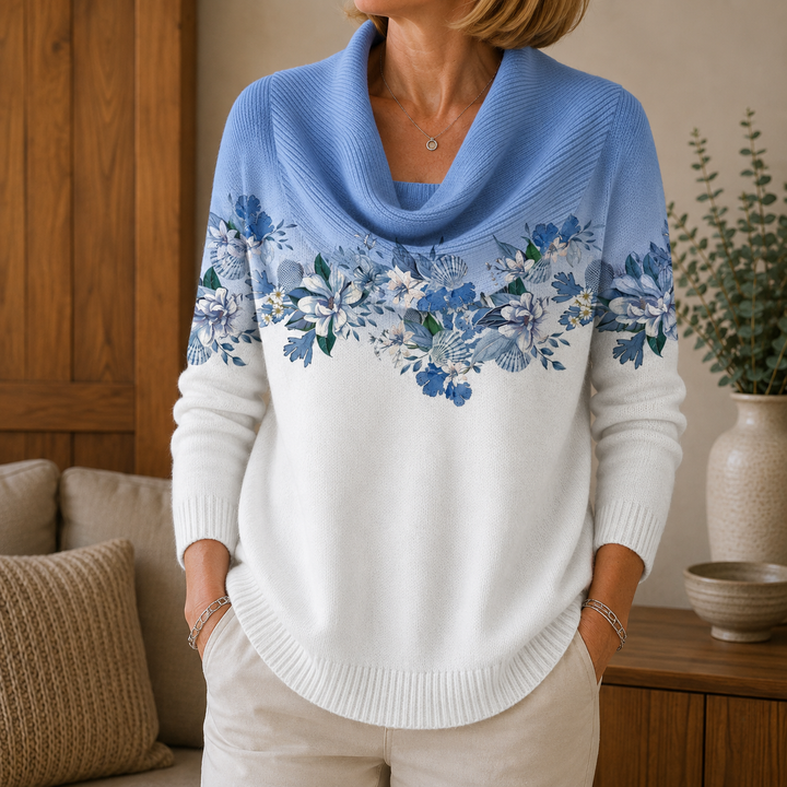 Debbie | Floral Jumper With a SoftCcollar
