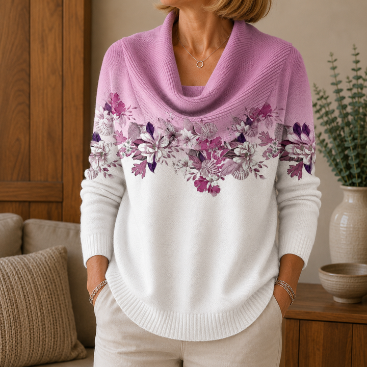 Debbie | Floral Jumper With a SoftCcollar