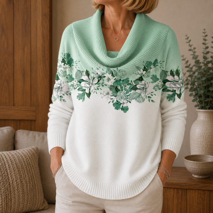 Debbie | Floral Jumper With a SoftCcollar