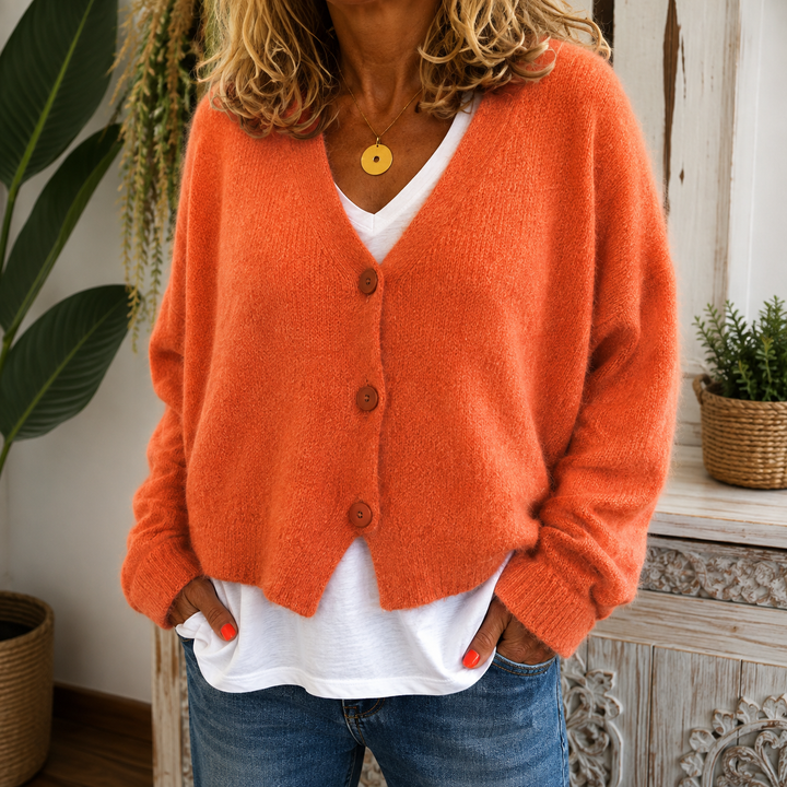 Kate | Knitted Cardigan With a V-Neck