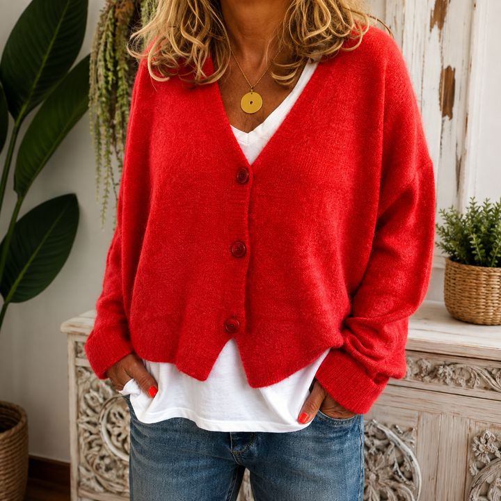 Kate | Knitted Cardigan With a V-Neck