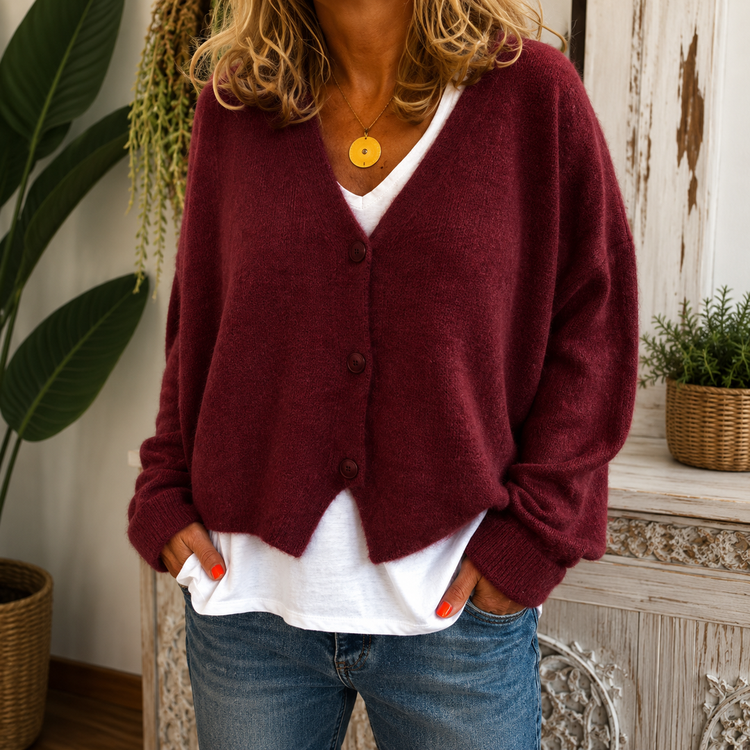 Kate | Knitted Cardigan With a V-Neck