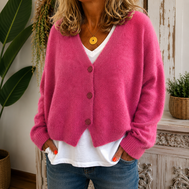 Kate | Knitted Cardigan With a V-Neck