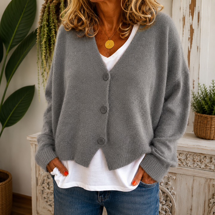 Kate | Knitted Cardigan With a V-Neck