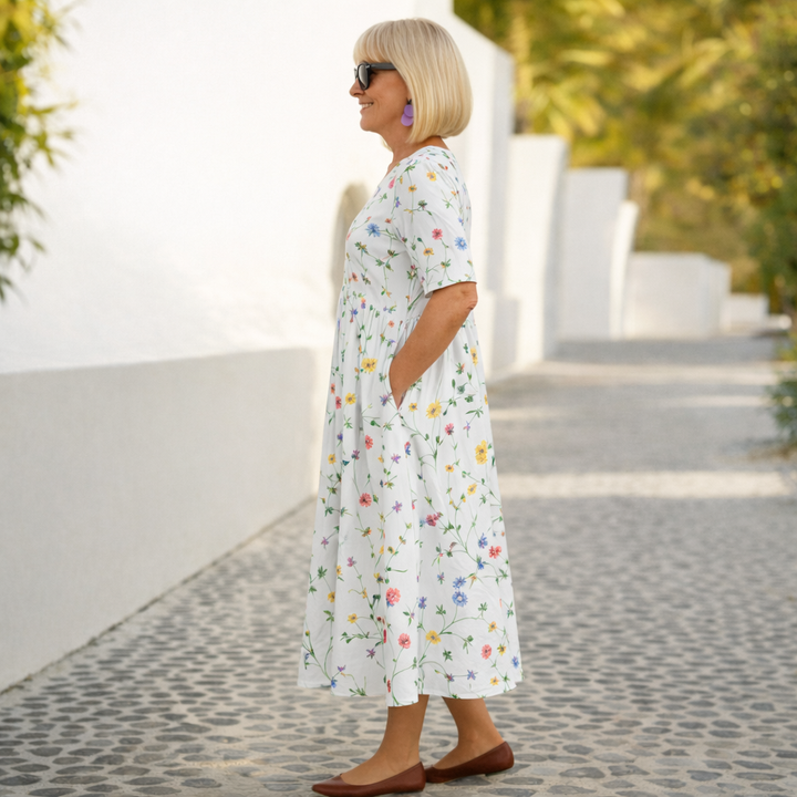Robin | Floral Midi Dress