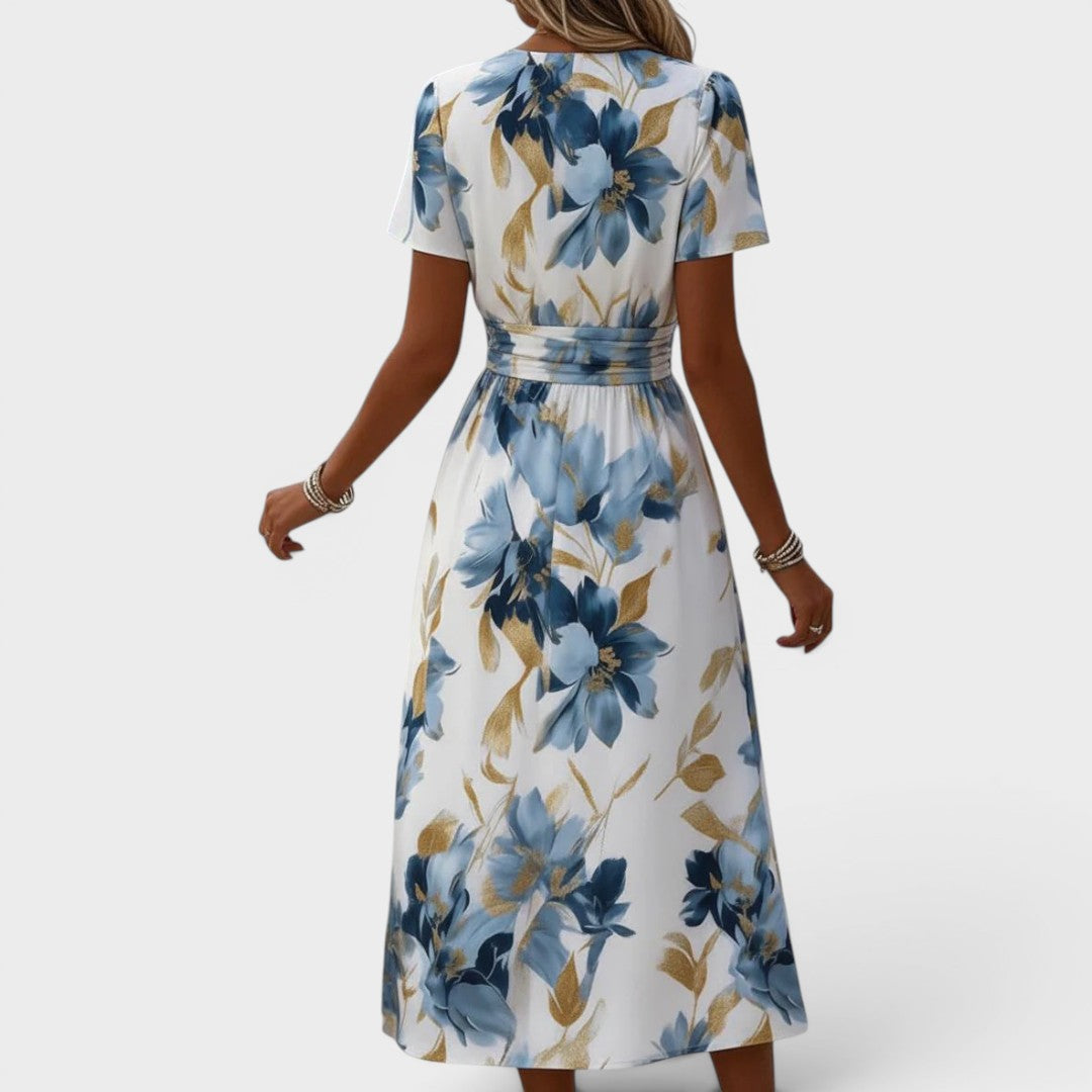 Florence | Floral Wrap Midi Dress