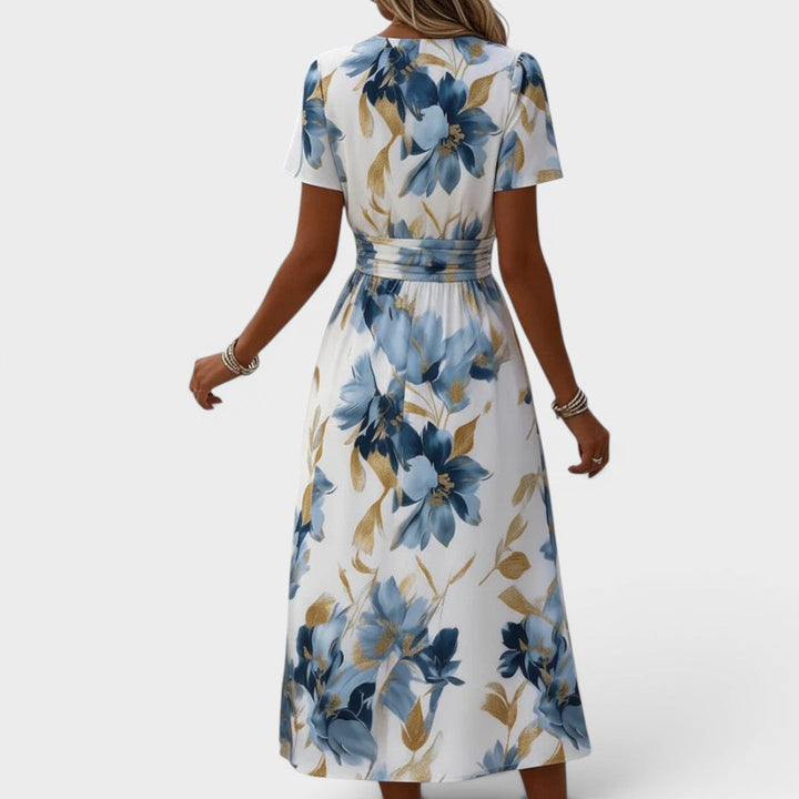 Florence | Floral Wrap Midi Dress