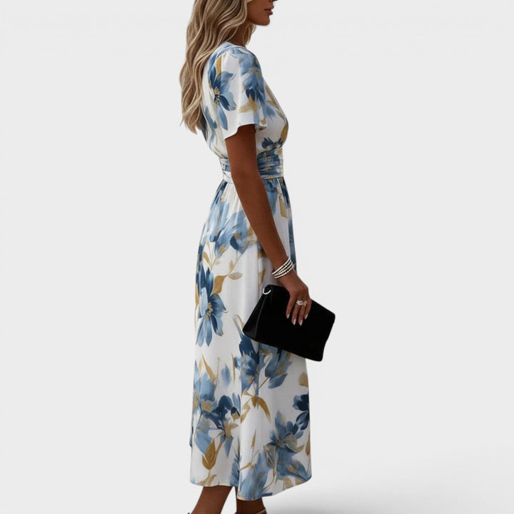 Florence | Floral Wrap Midi Dress