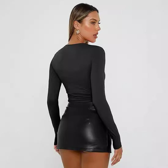 Jill - Casual Long Sleeve Round Neck Top