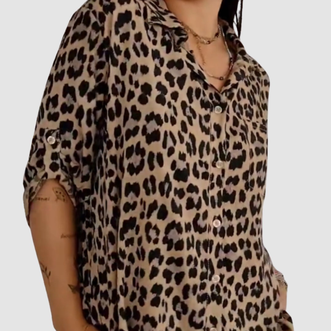 Casey™ Stylish Leopard Print Blouse