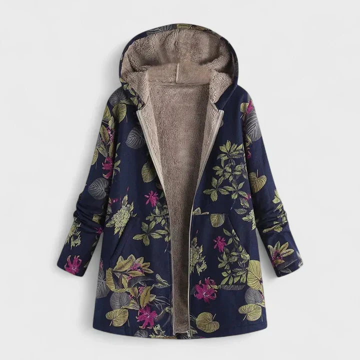 Emily | Vintage Floral Hooded Parka