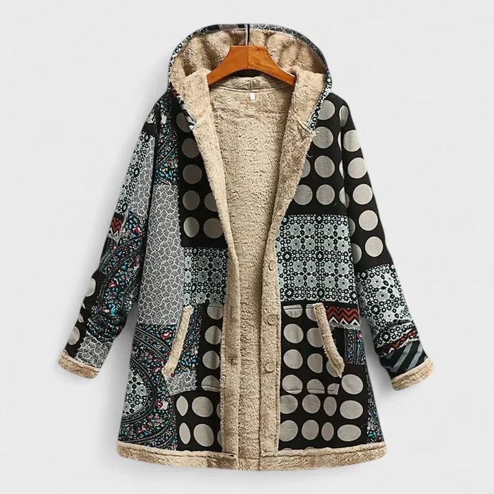 Emily | Vintage Floral Hooded Parka