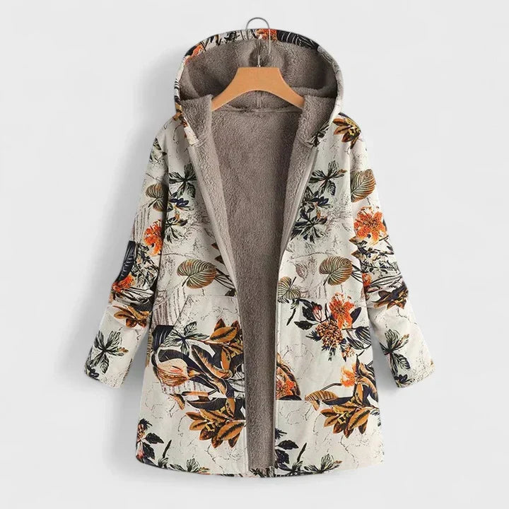 Emily | Vintage Floral Hooded Parka