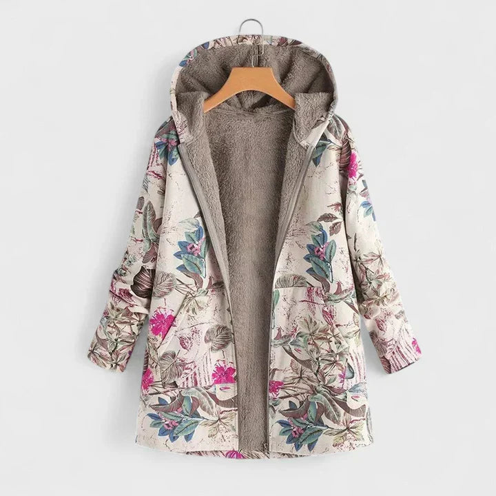 Emily | Vintage Floral Hooded Parka