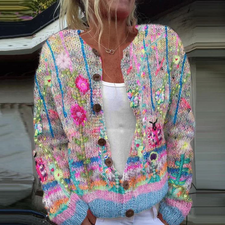 LENA | ELEGANT VEST MET BLOEMENPRINT