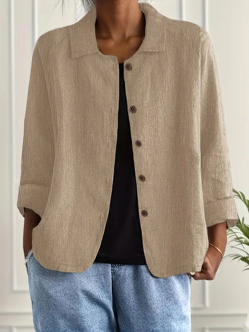 Claire | Relaxed Button-Front Blouse